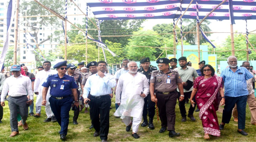 ঈদ জামাতের জন্য প্রস্তুত খুলনা সার্কিট হাউস মাঠ